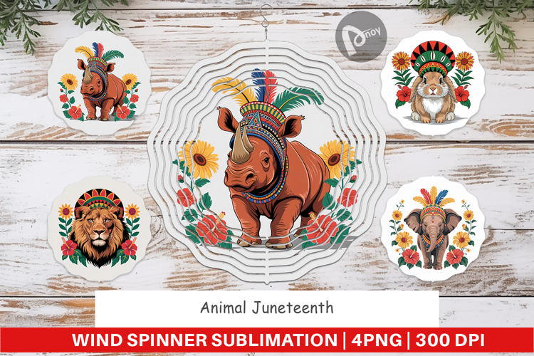 Wind Spinner Juneteenth Animal