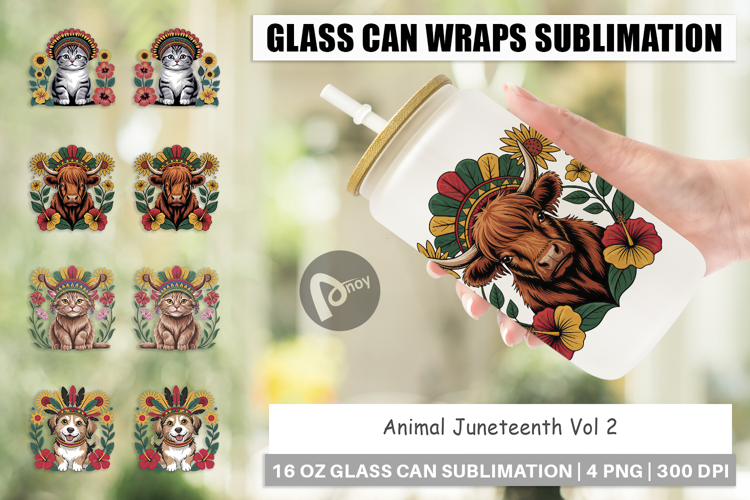 Glass Can Juneteenth Animal