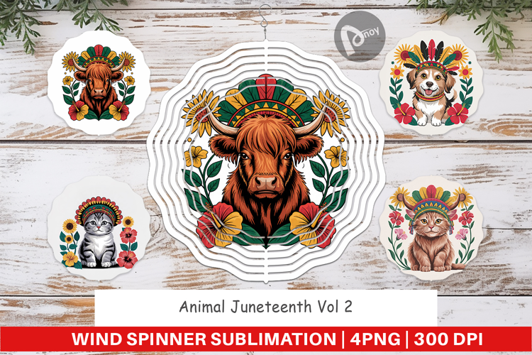 Wind Spinner Juneteenth Animal