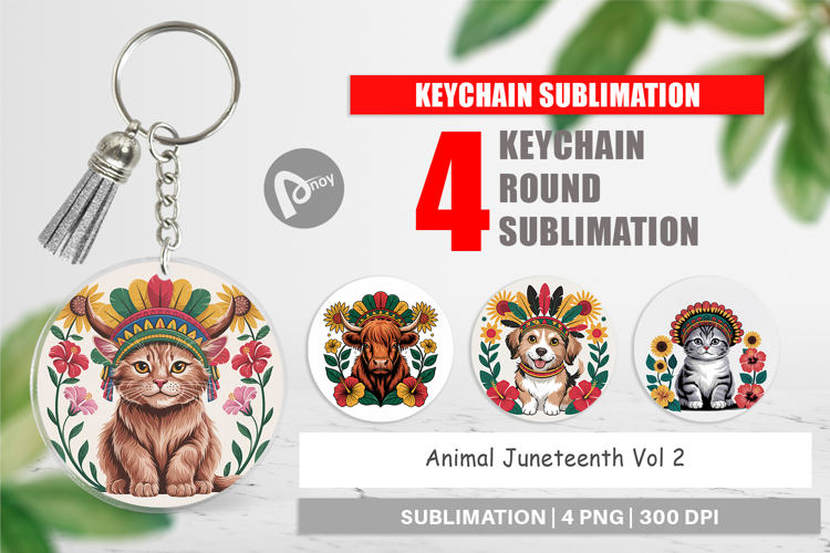 Keychain Juneteenth Animal