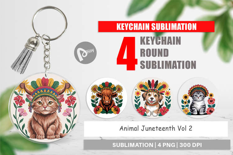Keychain Juneteenth Animal