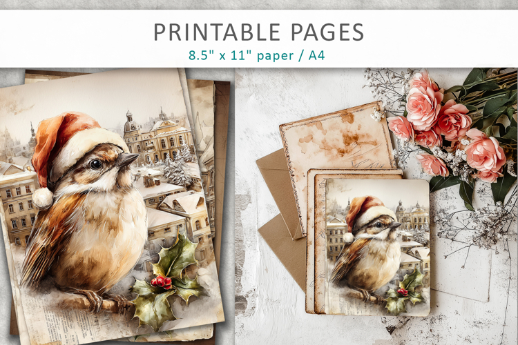 Christmas junk journals, winter scrapbook