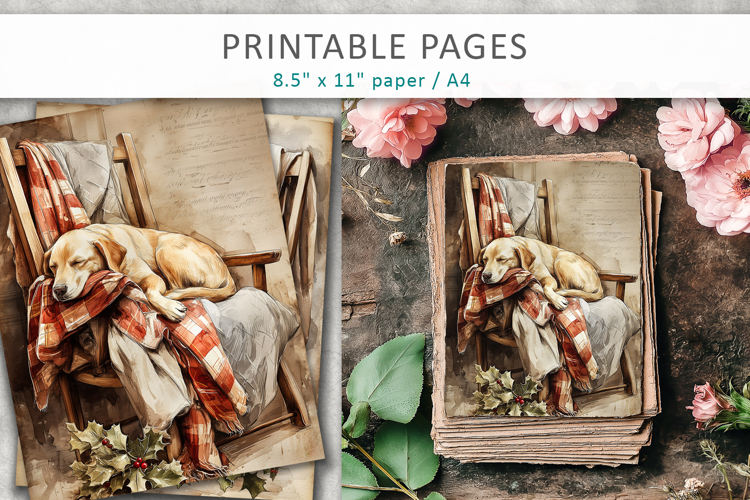 Christmas junk journal, vintage holiday