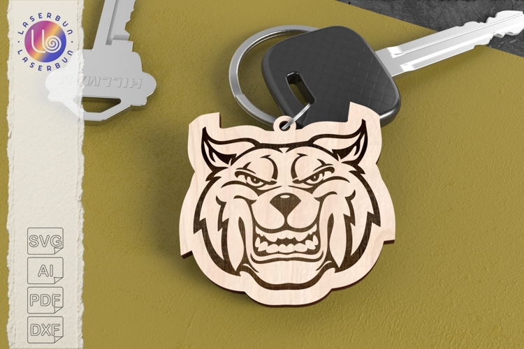 Wild Lynx Keychain File Laser Engraving SVG