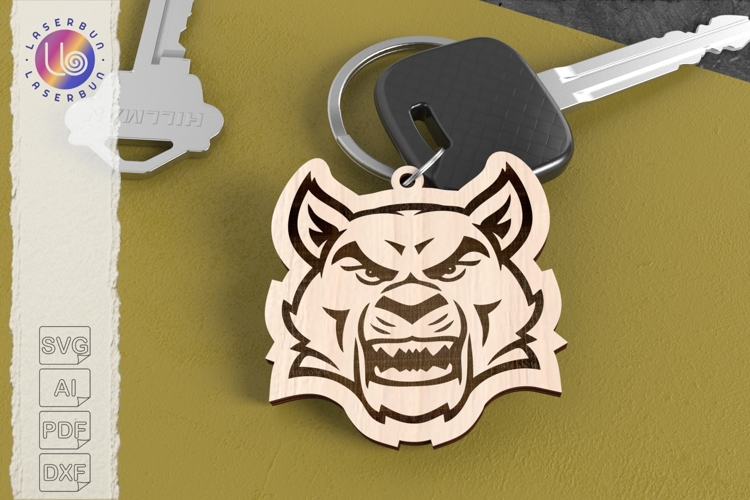 Guard Dog Keychain File Laser Engraving SVG