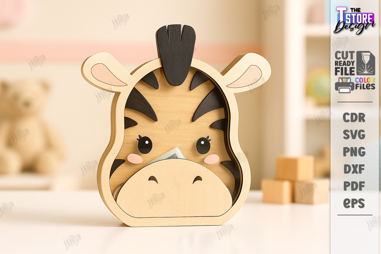 Animal Money Box Laser Cut|Cute Animals|Piggy Bank|Coin Box