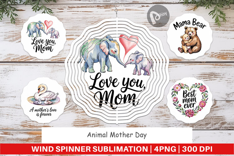 Wind Spinner Mother’s Day Animal example image 1