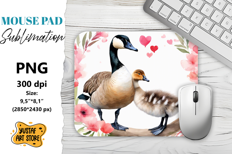 Animal Mouse Pad sublimation. Cute ducks