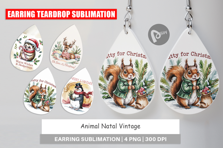 Earring Vintage Christmas Animal