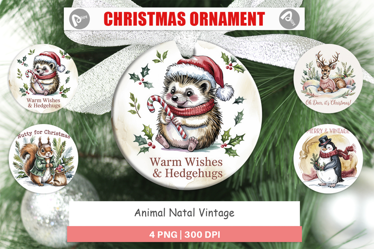 Ornament Vintage Christmas Animal