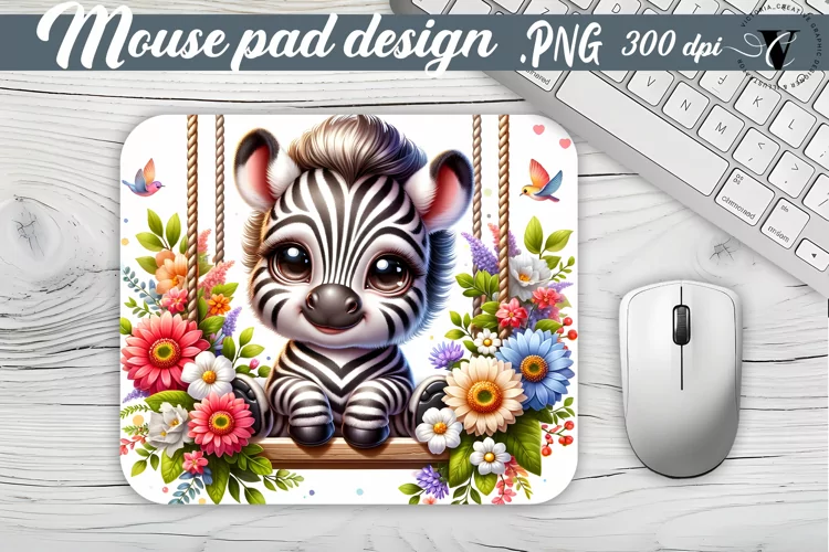 Mouse Pad | Cute Animals on swings