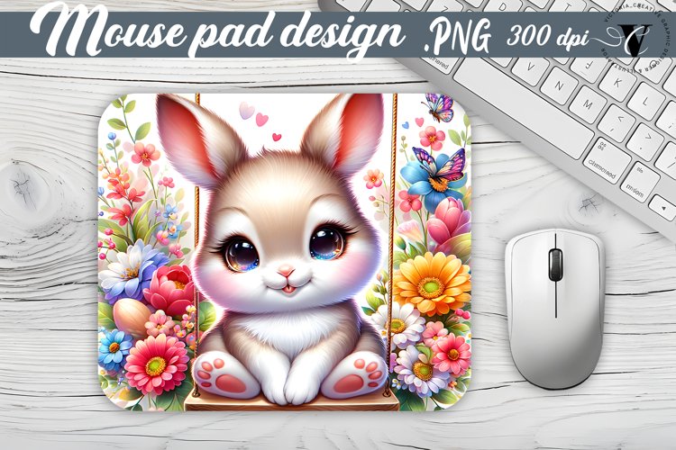 Mouse Pad | Cute Animals on swings