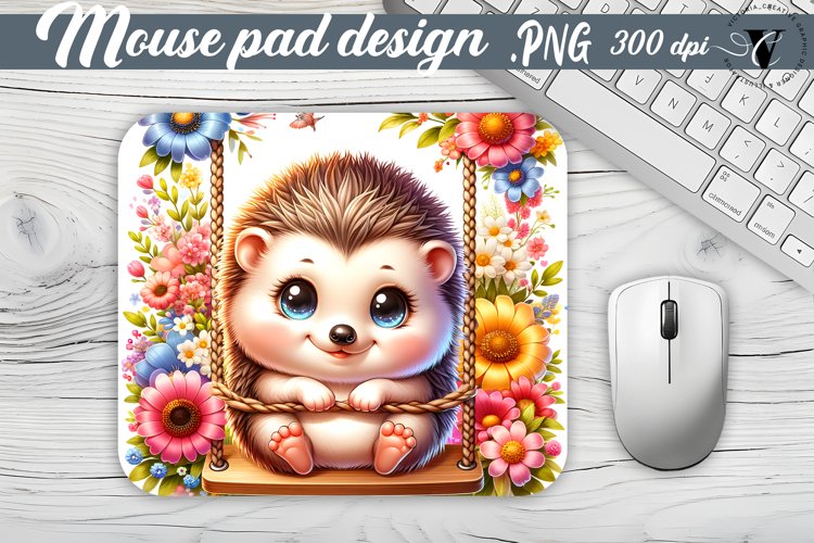 Mouse Pad | Cute Animals on swings