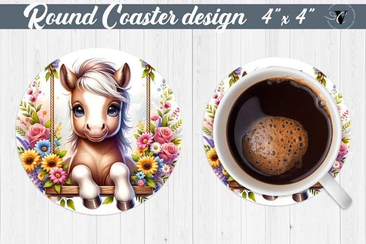 Round Coaster | Baby animals example image 1
