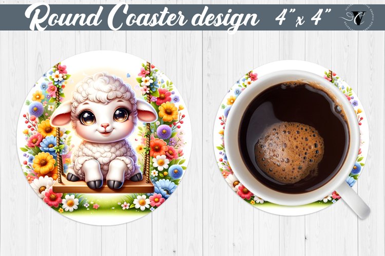 Round Coaster | Baby animals example image 1