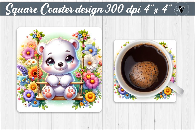 Square Coaster | Animals on swings | Baby animals