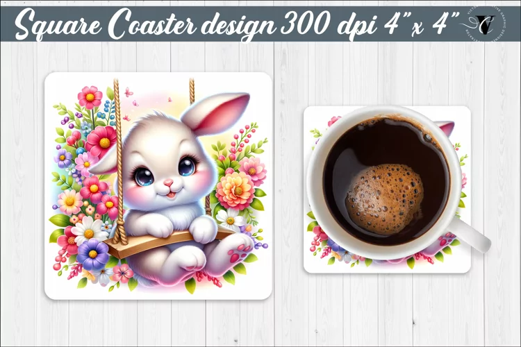 Square Coaster | Animals on swings | Baby animals