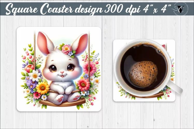 Square Coaster | Animals on swings | Baby animals