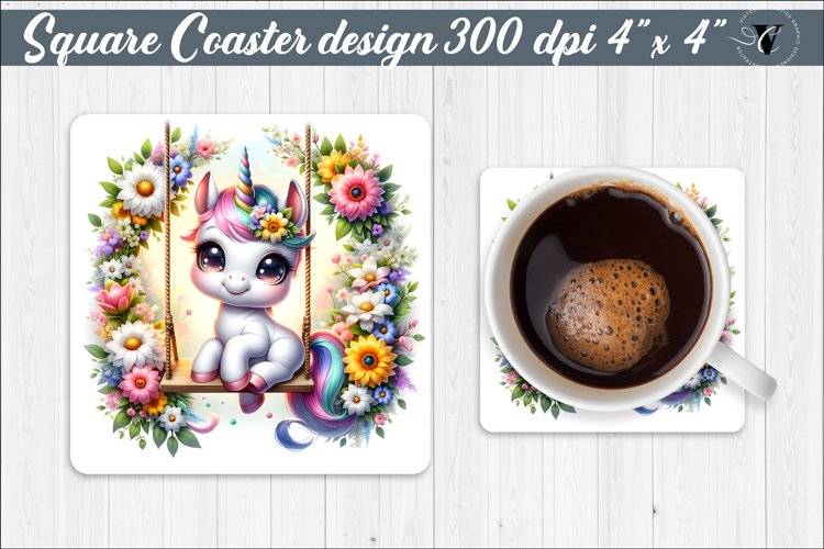 Square Coaster | Animals on swings | Baby animals