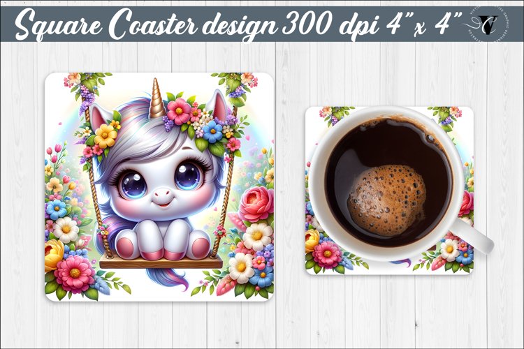 Square Coaster | Animals on swings | Baby animals