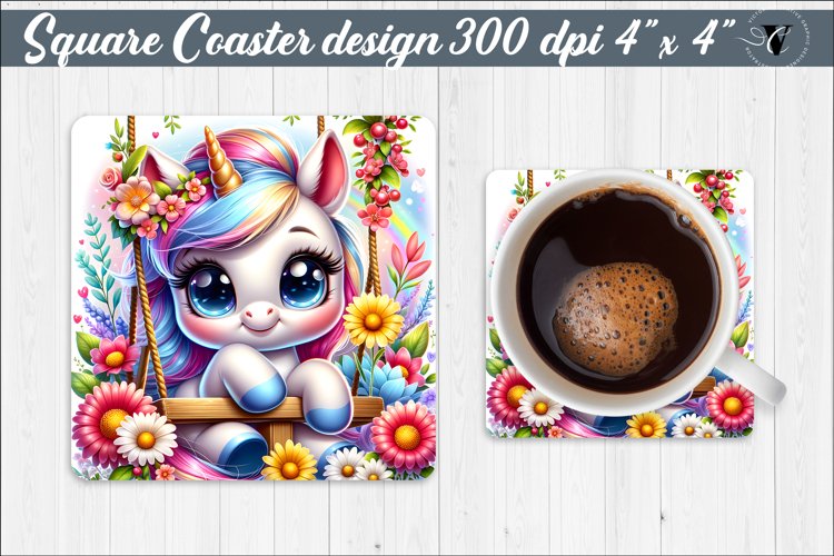 Square Coaster | Animals on swings | Baby animals