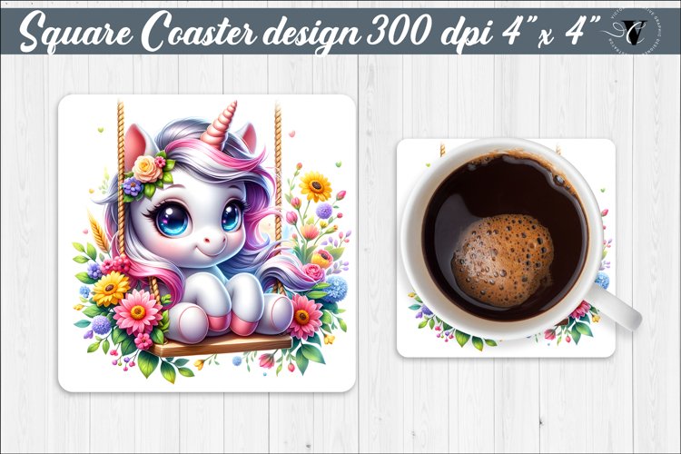 Square Coaster | Animals on swings | Baby animals