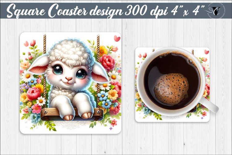 Square Coaster | Animals on swings | Baby animals