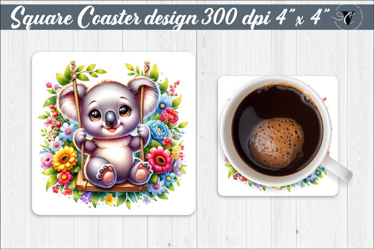 Square Coaster | Animals on swings | Baby animals