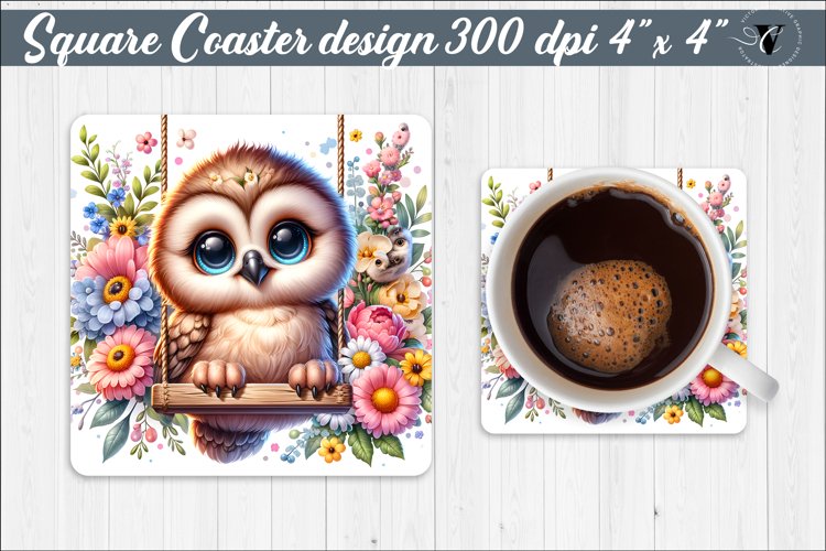 Square Coaster | Animals on swings | Baby animals