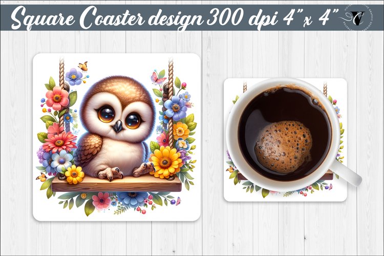 Square Coaster | Animals on swings | Baby animals