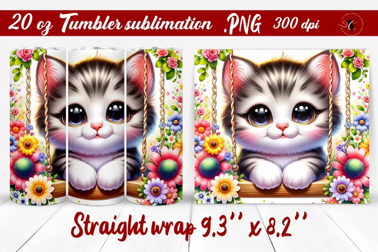 Tumbler wrap | Baby animals | Animal on Swings