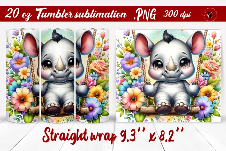Tumbler wrap | Baby animals | Animal on Swings