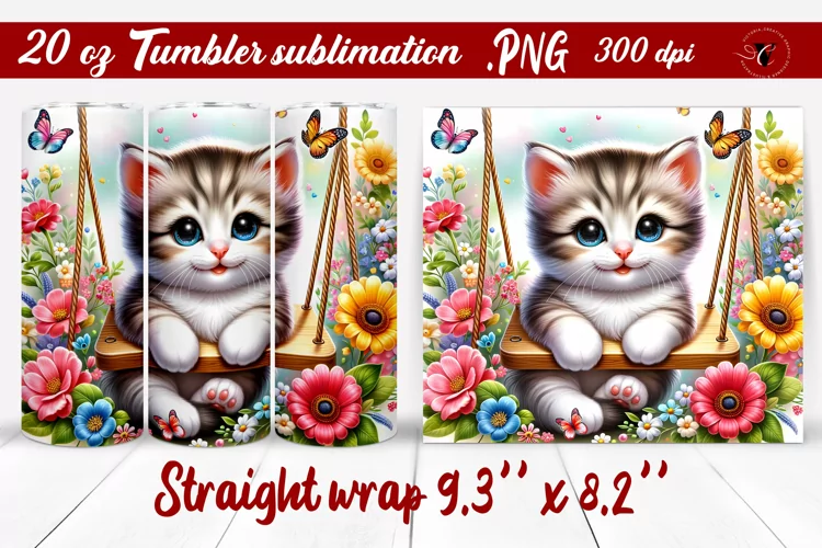Tumbler wrap | Baby animals | Animal on Swings