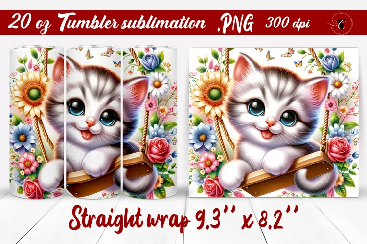 Tumbler wrap | Baby animals | Animal on Swings