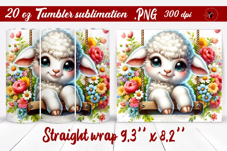 Tumbler wrap | Baby animals | Animal on Swings