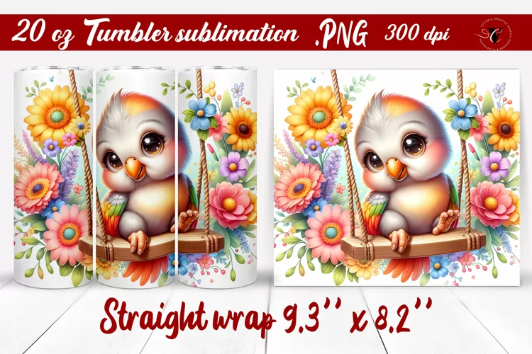 Tumbler wrap | Baby animals | Animal on Swings