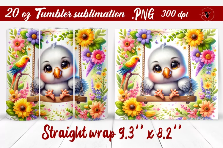 Tumbler wrap | Baby animals | Animal on Swings