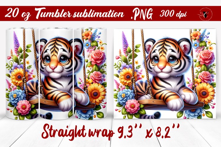 Tumbler wrap | Baby animals | Animal on Swings