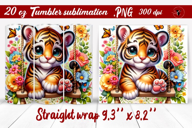 Tumbler wrap | Baby animals | Animal on Swings