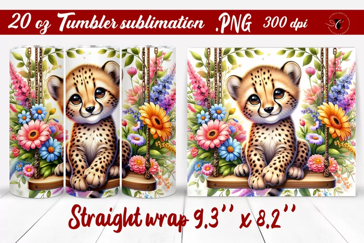 Tumbler wrap | Baby animals | Animal on Swings