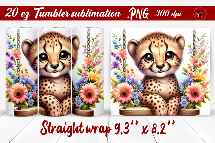 Tumbler wrap | Baby animals | Animal on Swings