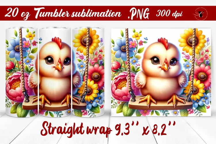 Tumbler wrap | Baby animals | Animal on Swings