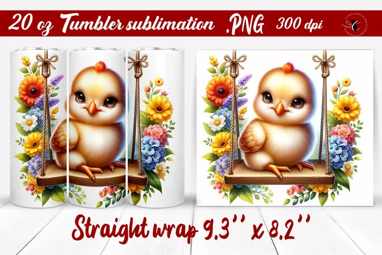 Tumbler wrap | Baby animals | Animal on Swings