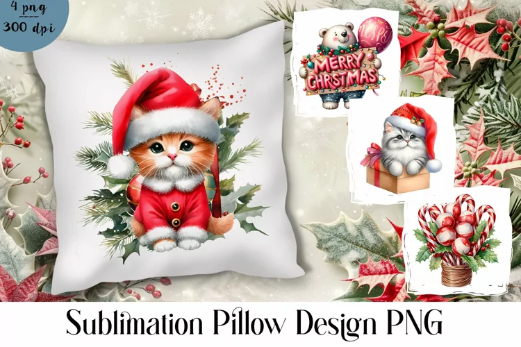 Merry christmas Sublimation - animal pillow