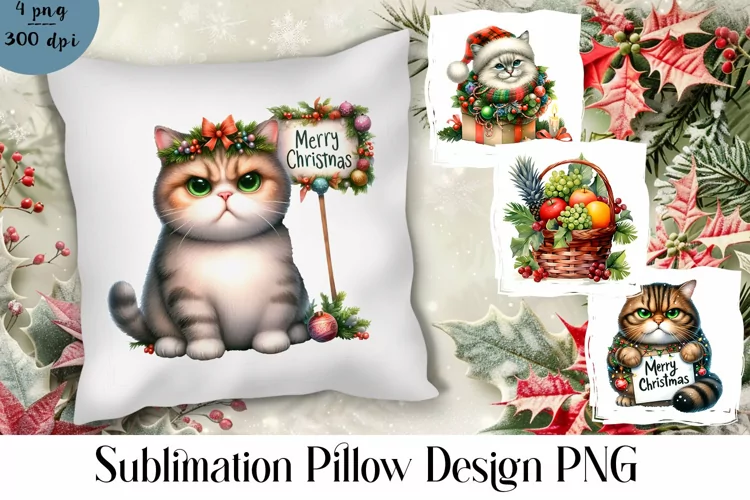 Merry christmas Sublimation - animal pillow