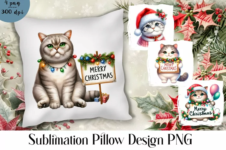 Merry christmas Sublimation - animal pillow