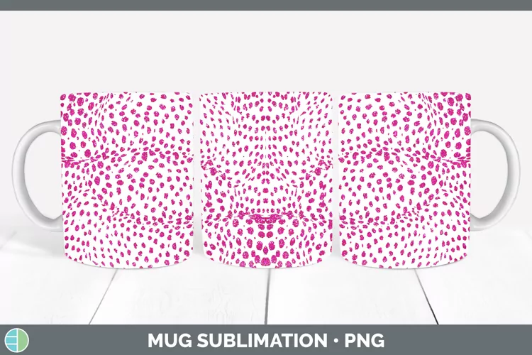 Animal Pink Cheetah Mug Wrap Sublimation Coffee Cup Designs