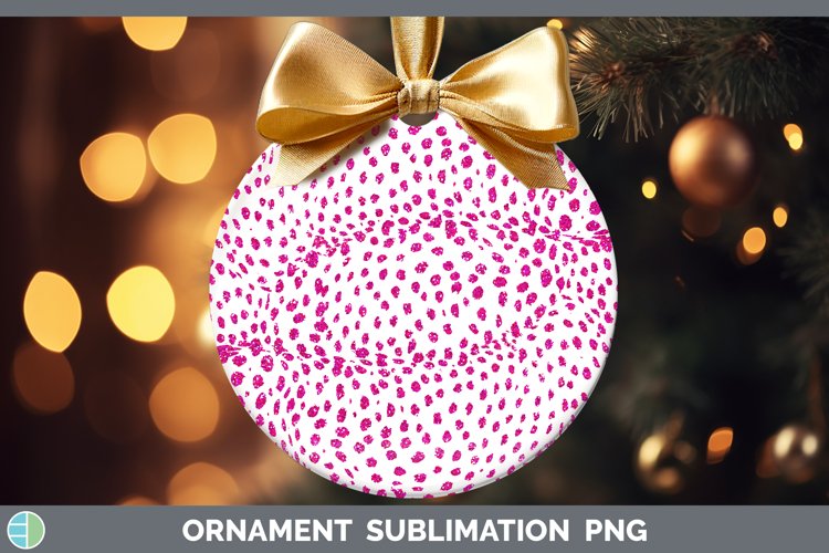 Animal Pink Cheetah Ornament Sublimation Bauble Designs
