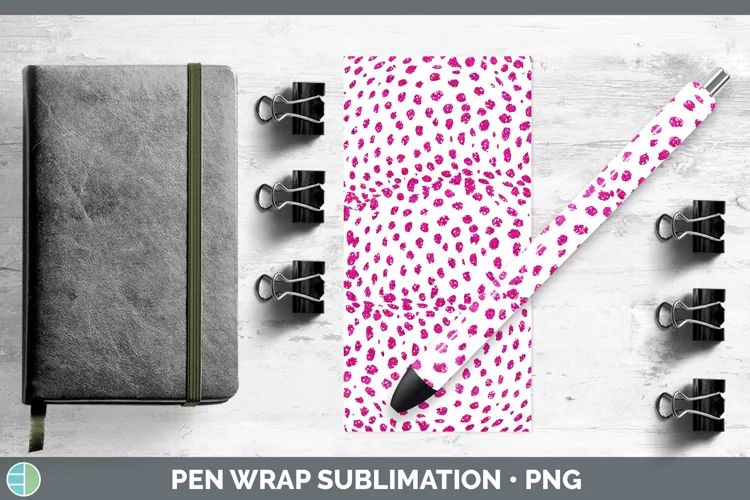 Animal Pink Cheetah Pen Wrap Sublimation Pen Designs
