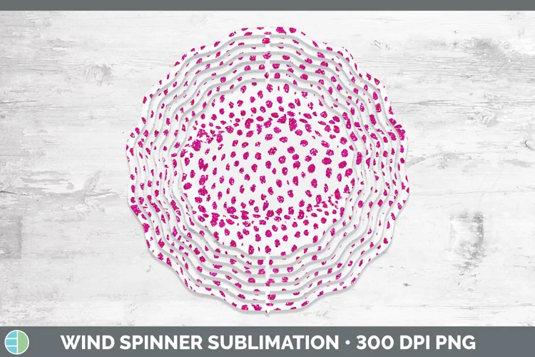 Animal Pink Cheetah Wind Spinner Sublimation Spinner Designs